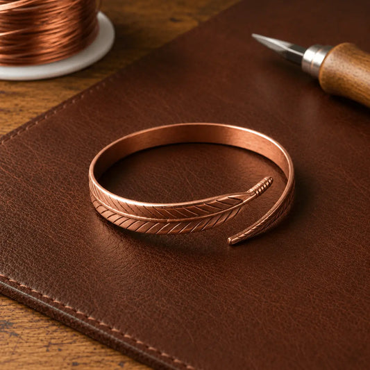 Pulsera de Cobre "La Pluma" de Doña Carmen