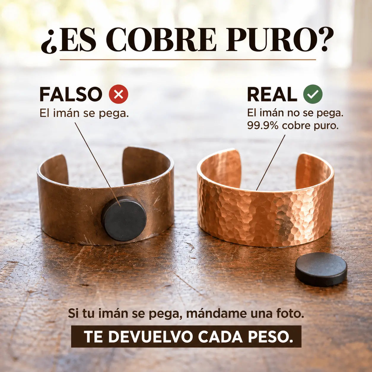 Pulsera de Cobre "La Pluma" de Doña Carmen