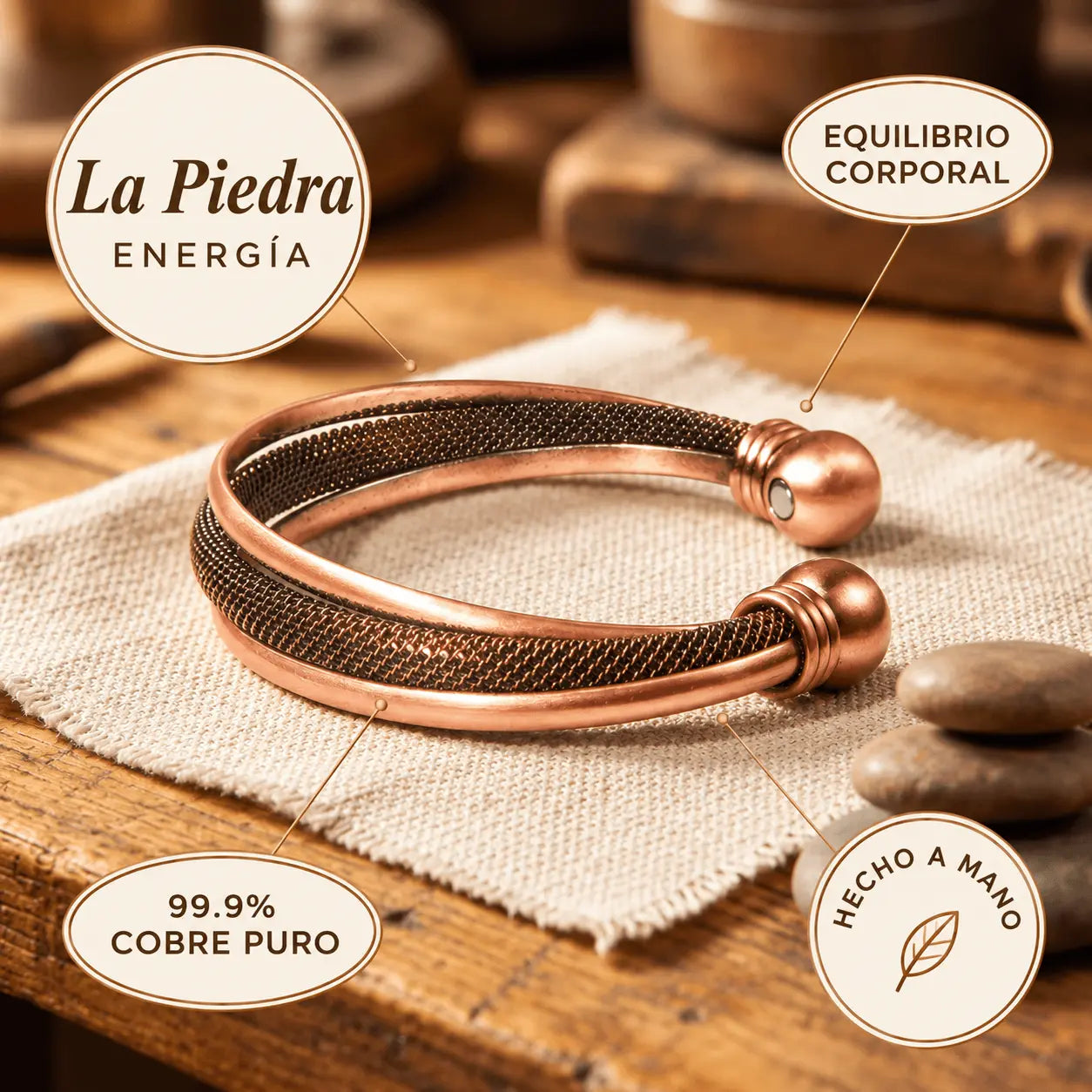 Pulsera de Cobre "La Piedra" de Doña Carmen