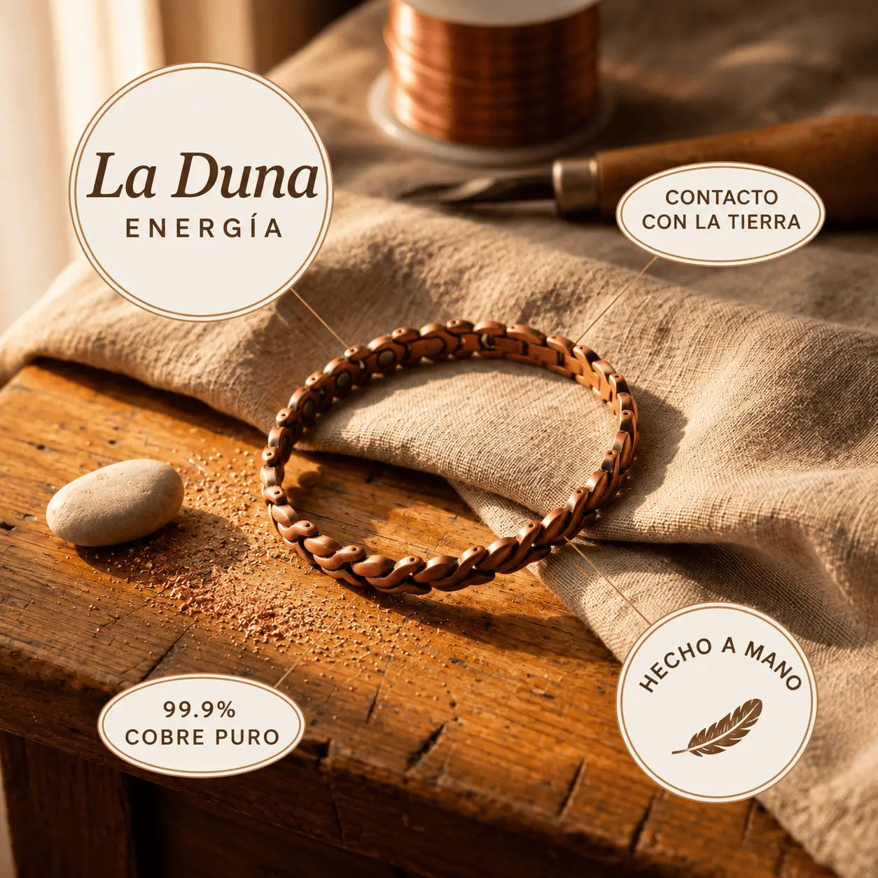 Tobillera de Cobre "La Duna" de Doña Carmen