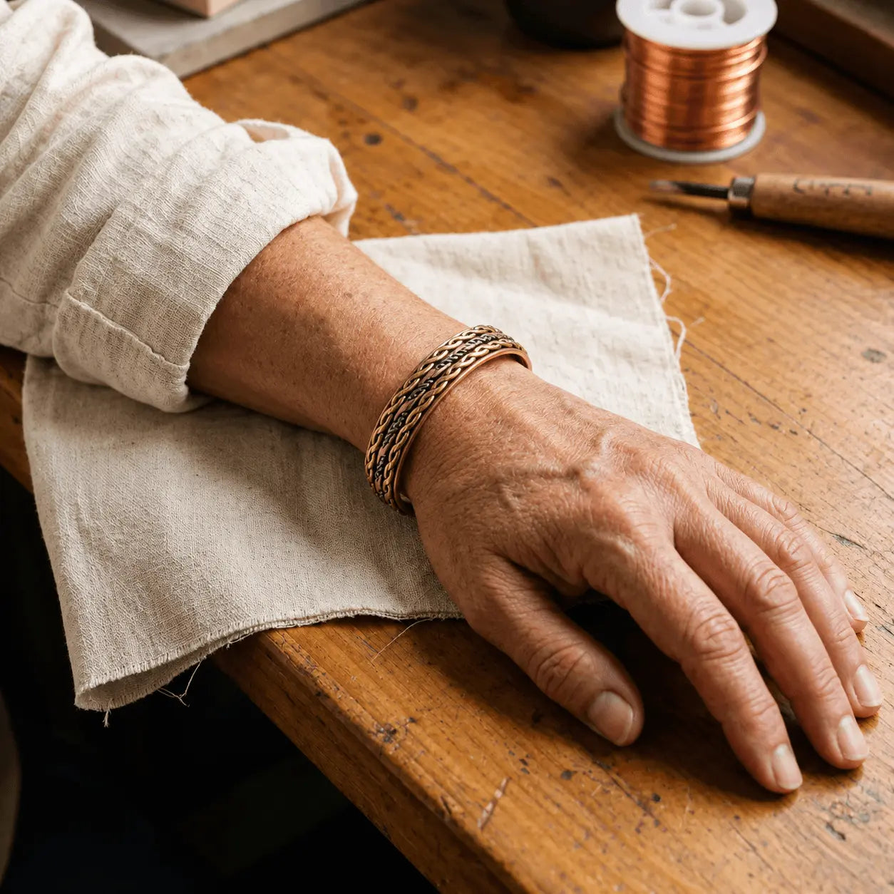 Pulsera de Cobre "La Trenza" de Doña Carmen